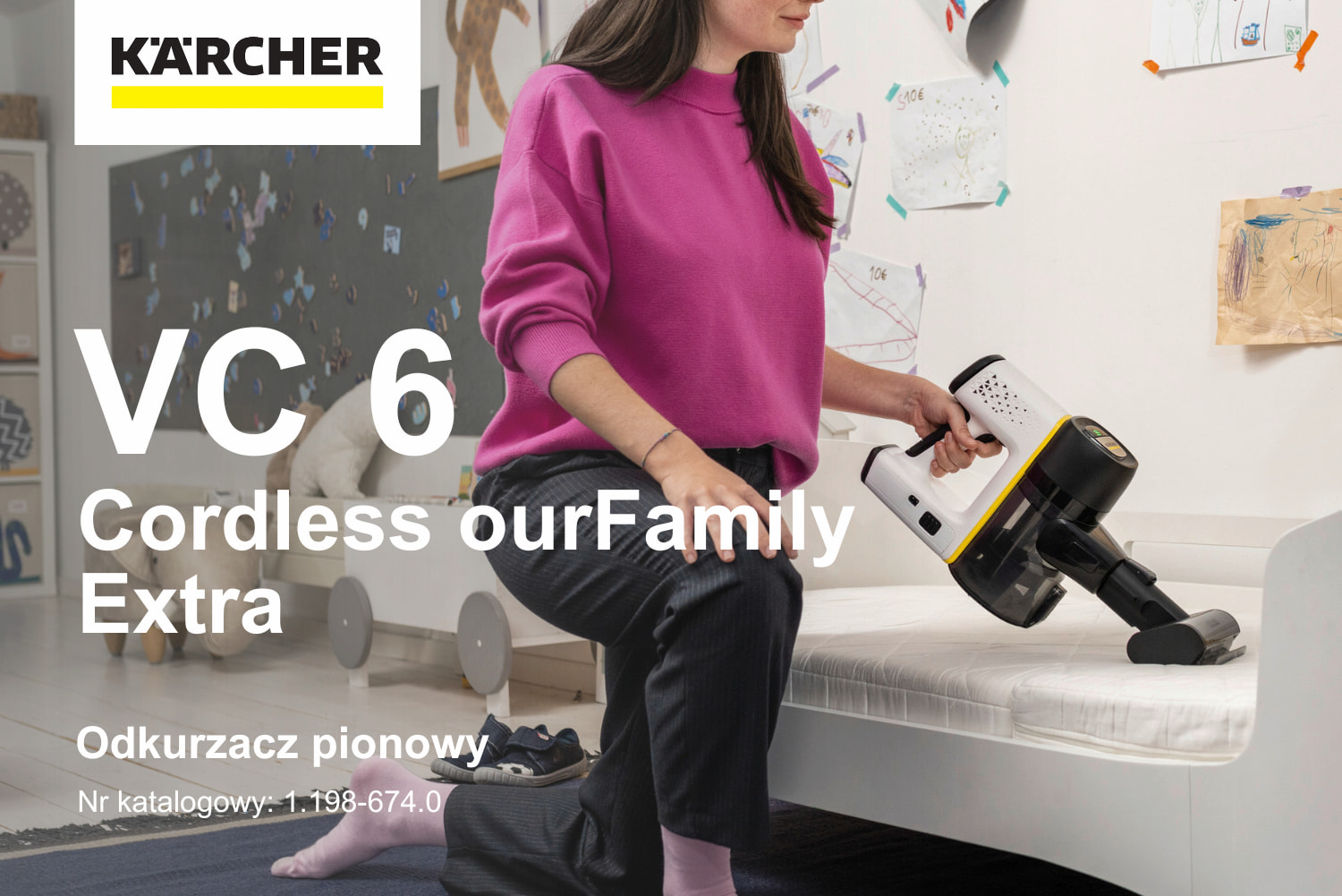 Odkurzacz pionowy bezprzewodowy KARCHER VC 6 Cordless ourFamily Extra 1.198-674.0