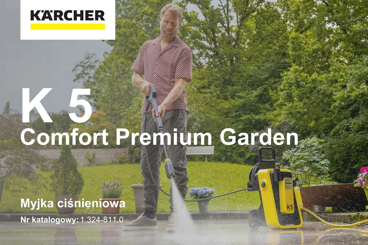 Myjka ciśnieniowa Karcher K 5 Comfort Premium Garden 1.324-811.0 - widok z przodu