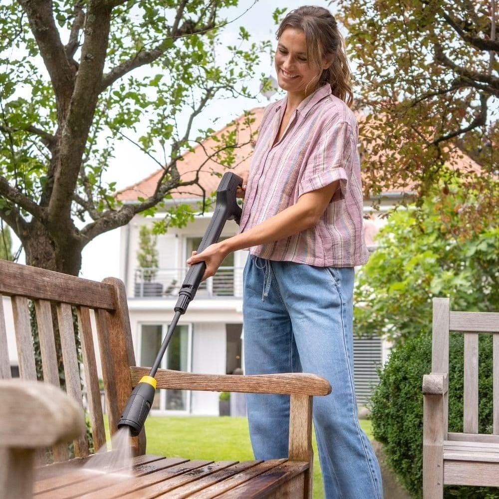 Mycie ogrodzenia myjką Karcher K 5 Comfort Premium Home Wood