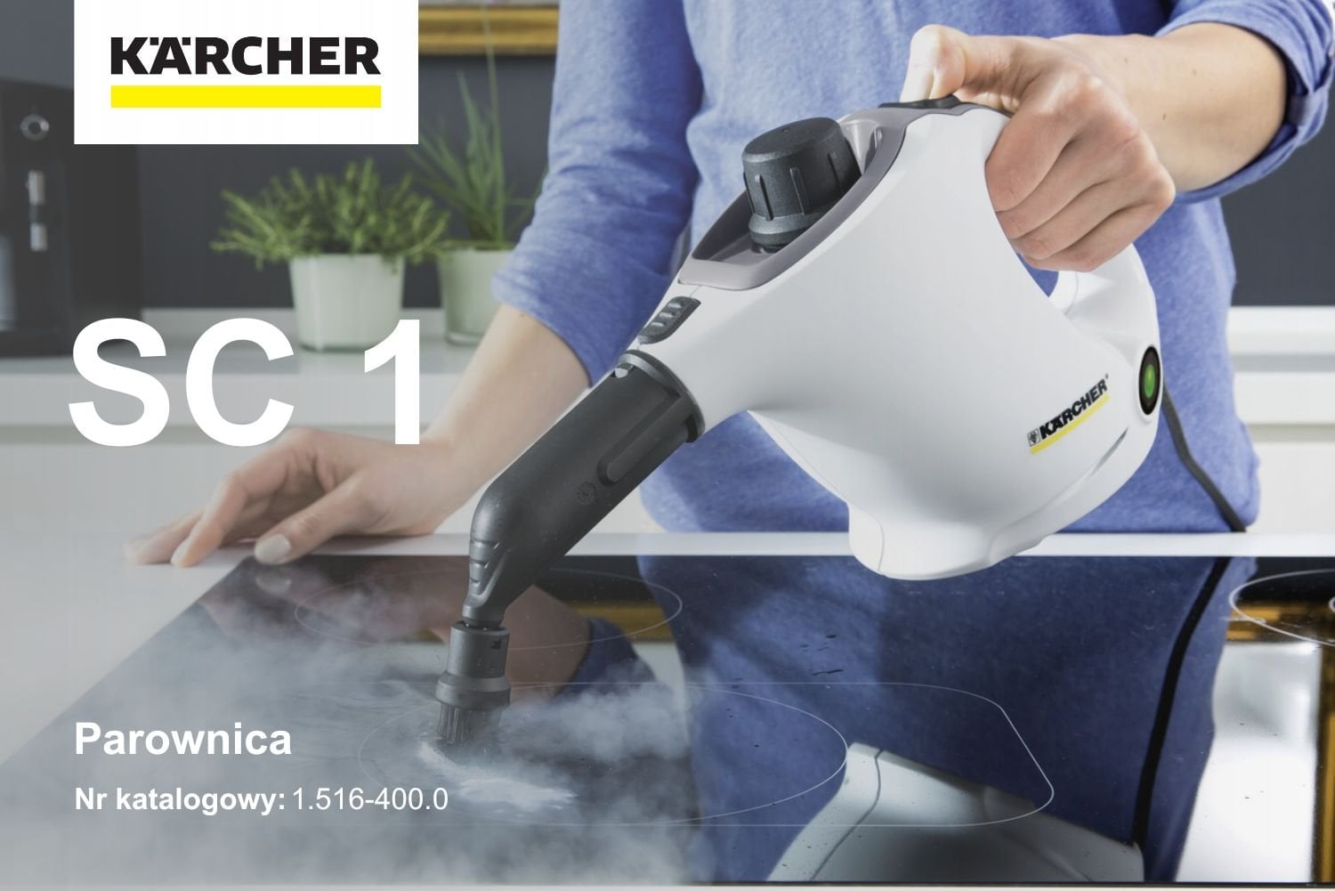 Parownica ręczna Karcher SC 1 1.516-400.0 biała - widok główny