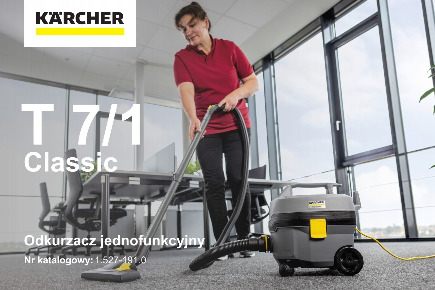 Odkurzacz profesjonalny Karcher T 7/1 Classic - widok z przodu