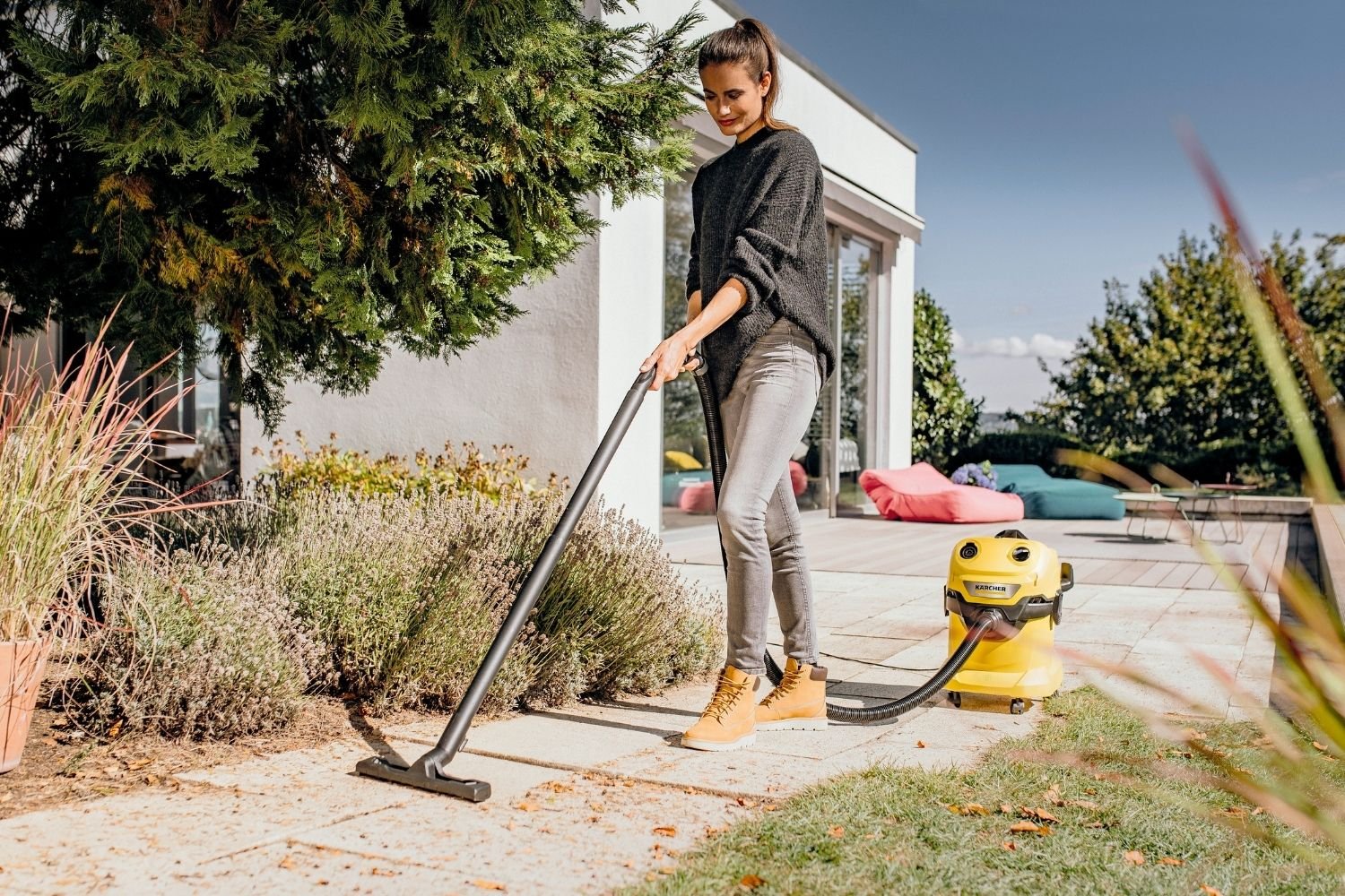 Poziom hałasu 73 dB(A) w odkurzaczu Karcher WD 4 V-20/5/22