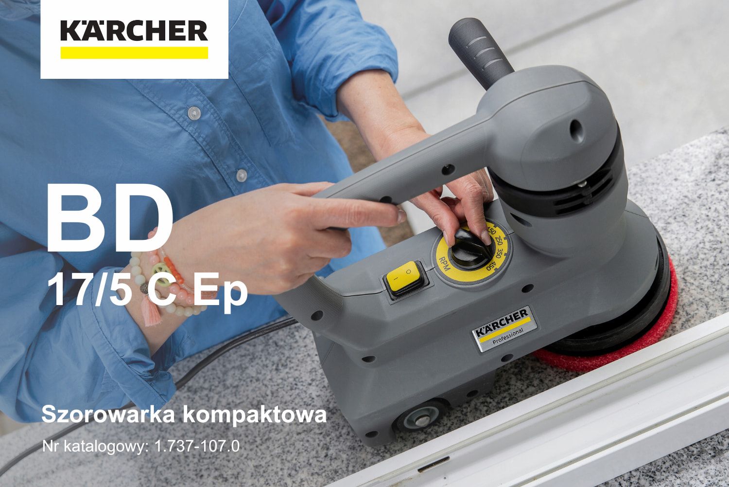 Szorowarka ręczna KARCHER BD 17/5 C Ep 1.737-107.0