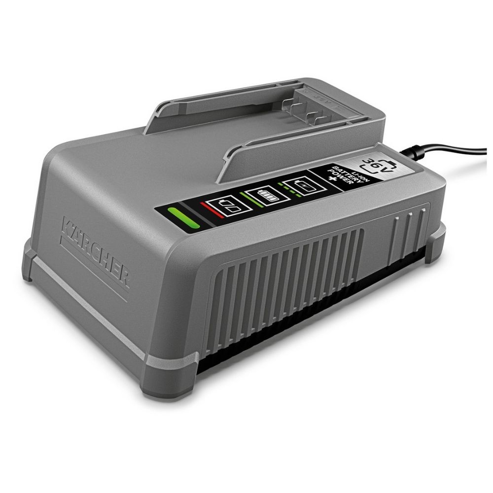 Szybka ładowarka 6A do akumulatorów 36V Battery Power+ Kärcher z montażem naściennym.