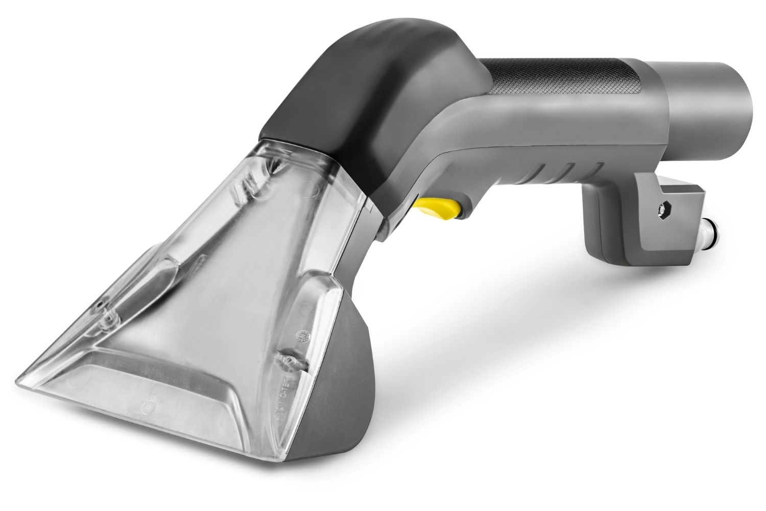 Ergonomiczny uchwyt z czerwoną dyszą spryskującą w kompaktowej ssawce piorącej Karcher Puzzi