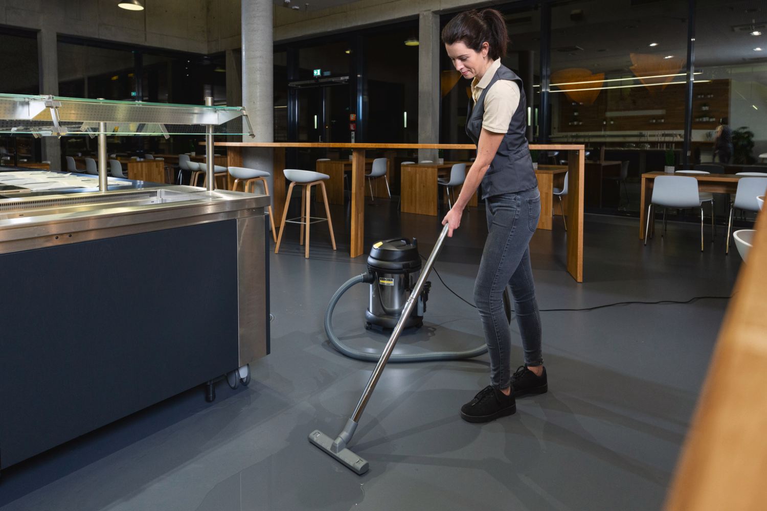 Szczegółowe widok rur ssących Karcher DN 35 ze stali chromowanej 550 mm