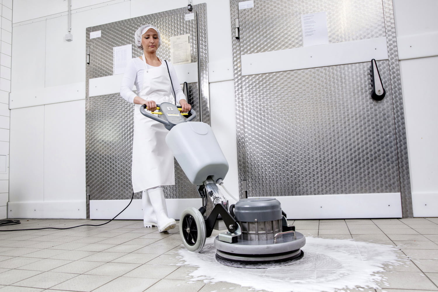 Beżowy pad Kärcher 432 mm do lekkiego czyszczenia i odświeżania podłóg
