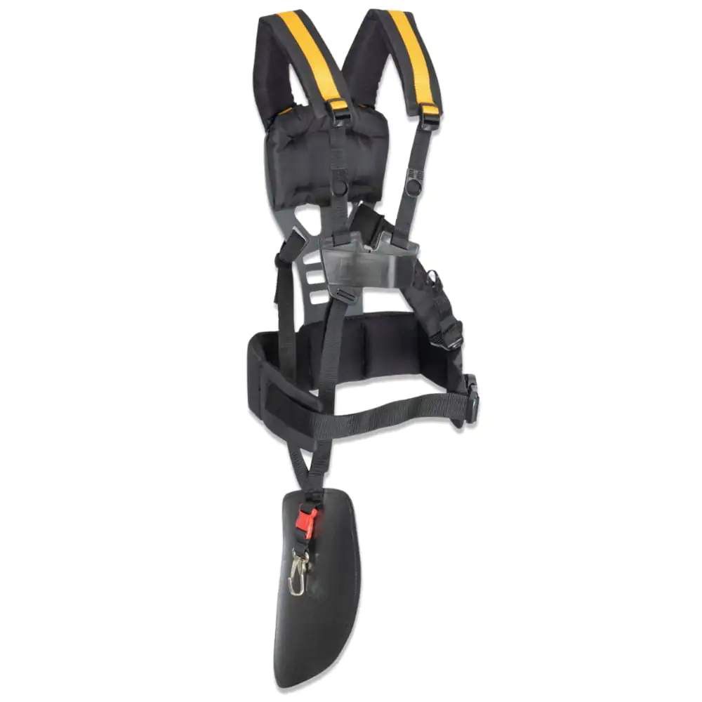 Podwójne szelki komfortowe do lepszego rozłożenia ciężaru urządzenia podczas pracy.