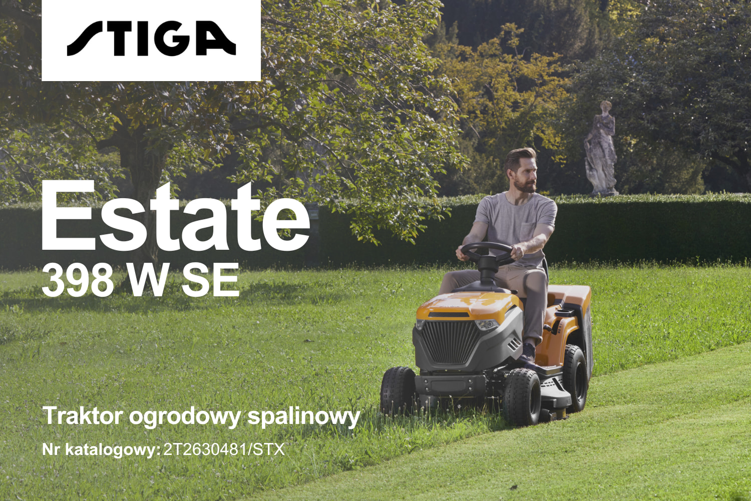 Traktorek ogrodowy spalinowy Stiga Estate 398 W SE 2T2630481/STX