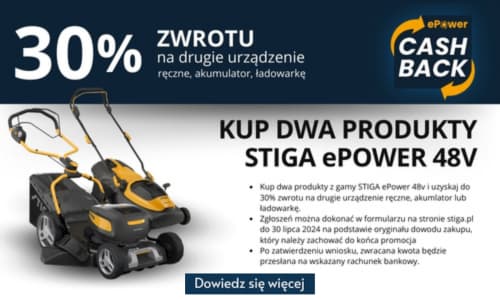 Promocja Stiga Cashback ePower 48V