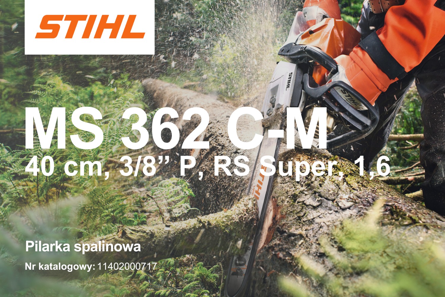 Pilarka spalinowa Stihl MS 362 C-M z systemem STIHL M-Tronic 11402000717 - 3,5 kW, 4,8 KM, 40 cm, 3/8 P, RS Super, 1,6 L04