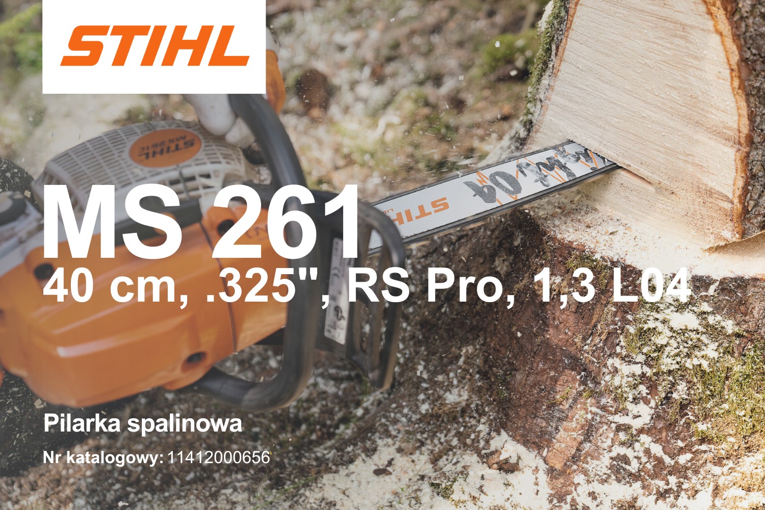 Pilarka spalinowa Stihl MS 261 11412000656 - 3 kW, 4,1 KM, 40 cm, 0.325”, RS Pro, 1,3 L04
