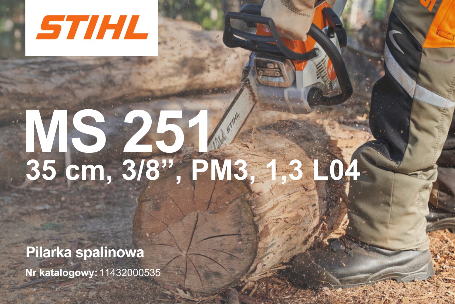 Pilarka spalinowa Stihl MS 251 11432000535 - 2,2 kW, 3 KM, 35 cm