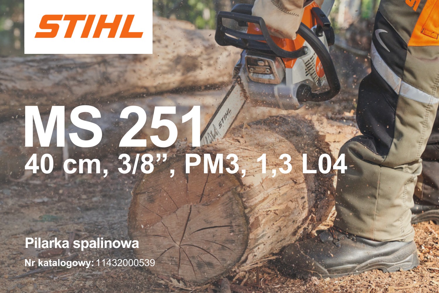 Pilarka spalinowa Stihl MS 251 11432000539 - 2,2 kW, 3 KM, 40 cm