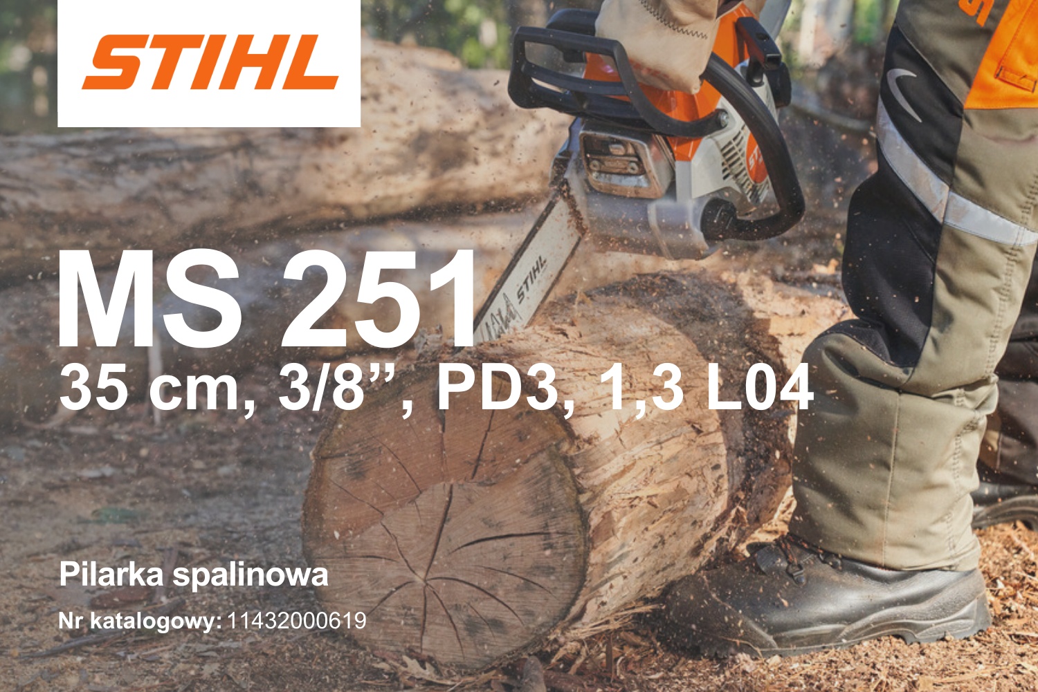 Pilarka spalinowa Stihl MS 251 11432000619 - 2,2 kW, 3 KM, 35 cm