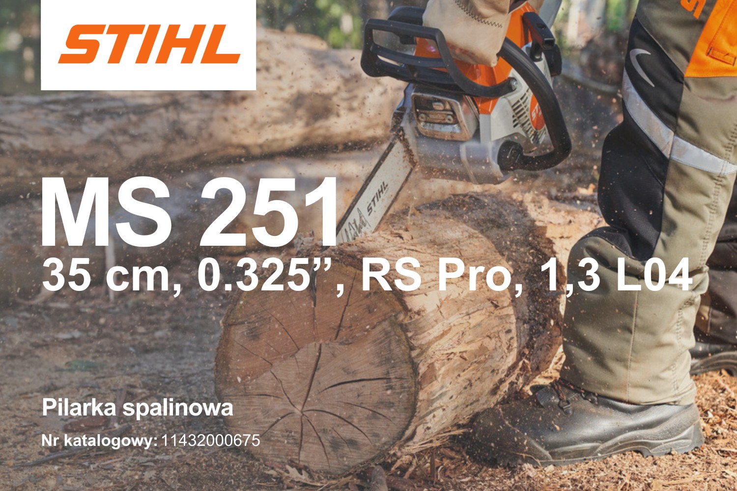 Pilarka spalinowa Stihl MS 251 11432000675 - 2,2 kW, 3 KM, 35 cm