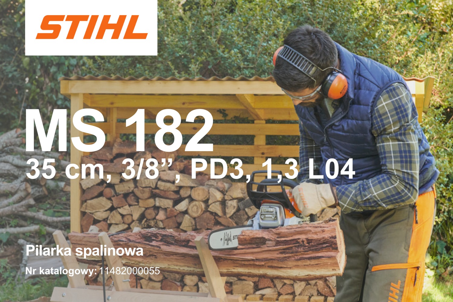 Pilarka spalinowa Stihl MS 182 11482000055 - 1,6 kW, 2,2 KM, 35 cm