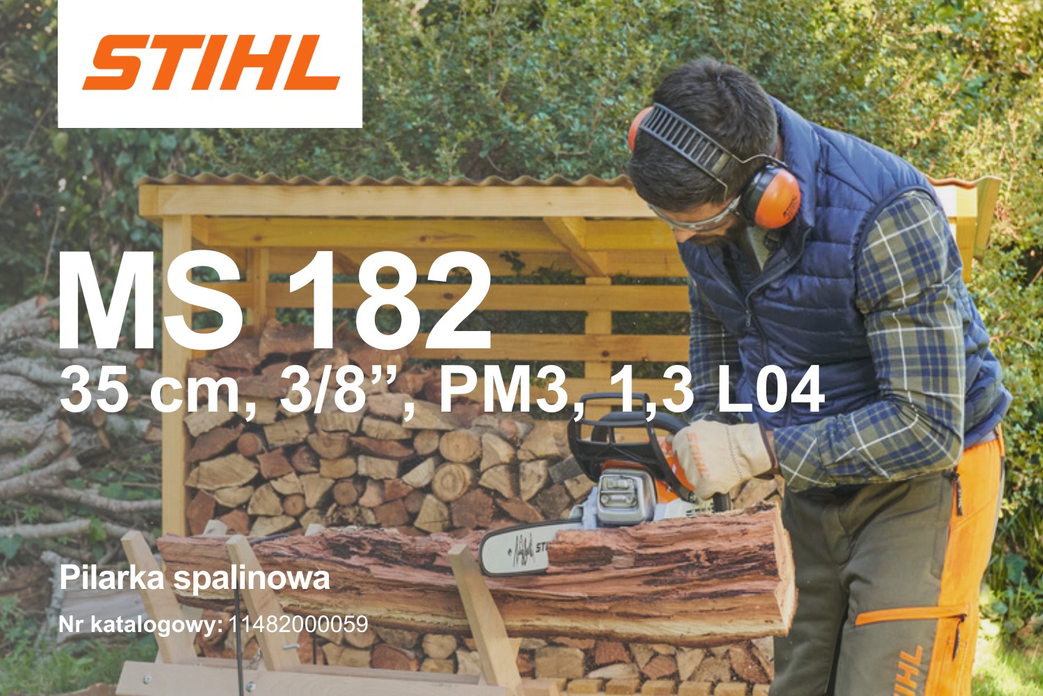 Pilarka spalinowa Stihl MS 182 11482000059 - 1,6 kW, 2,2 KM, 35 cm