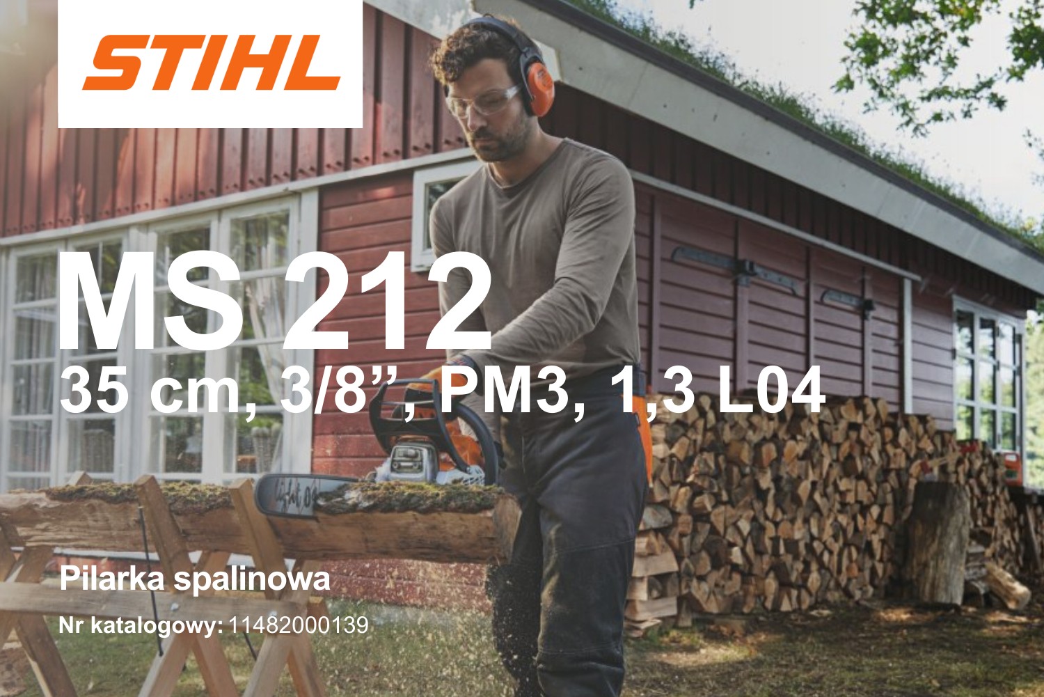 Pilarka spalinowa Stihl MS 212 11482000139 - 1,8 kW, 2,4 KM, 35 cm