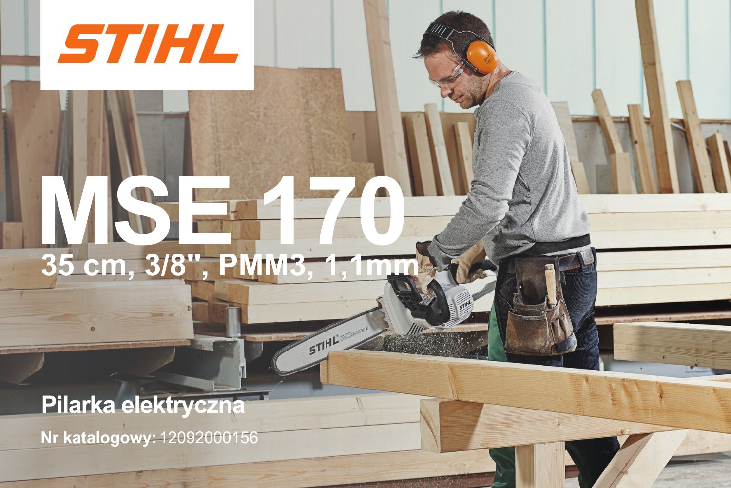 Pilarka elektryczna Stihl MSE 170 C-Q 12092000156 - 1,7 kW, 35 cm, 3/8