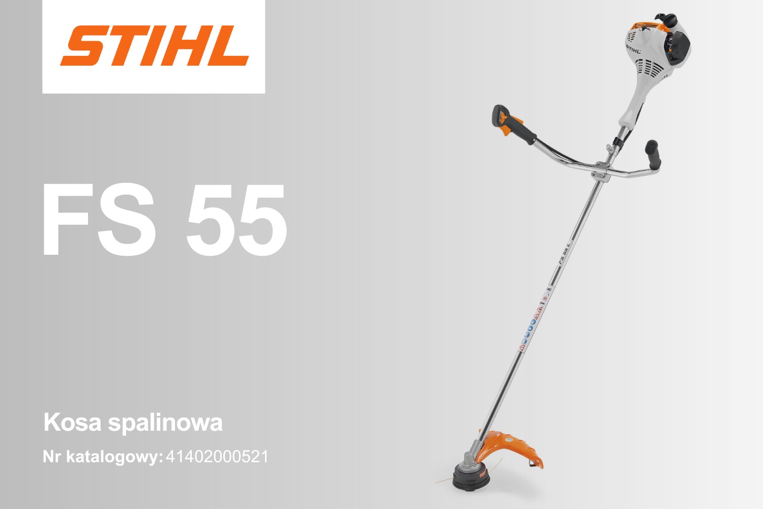 Kosa spalinowa Stihl FS 55 z głowicą AC 25-2 41402000521 - 0,75 kW, 1 KM, 42 cm