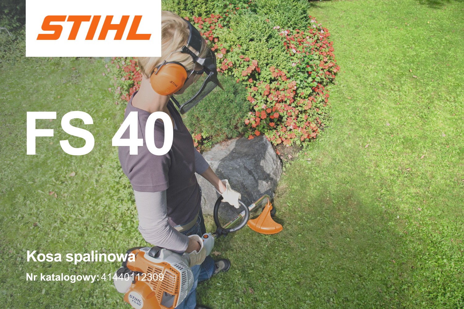 Kosa spalinowa Stihl FS 40 z głowicą AutoCut C 6-2 41440112309 - 0,7 kW, 1,0 KM, 38 cm