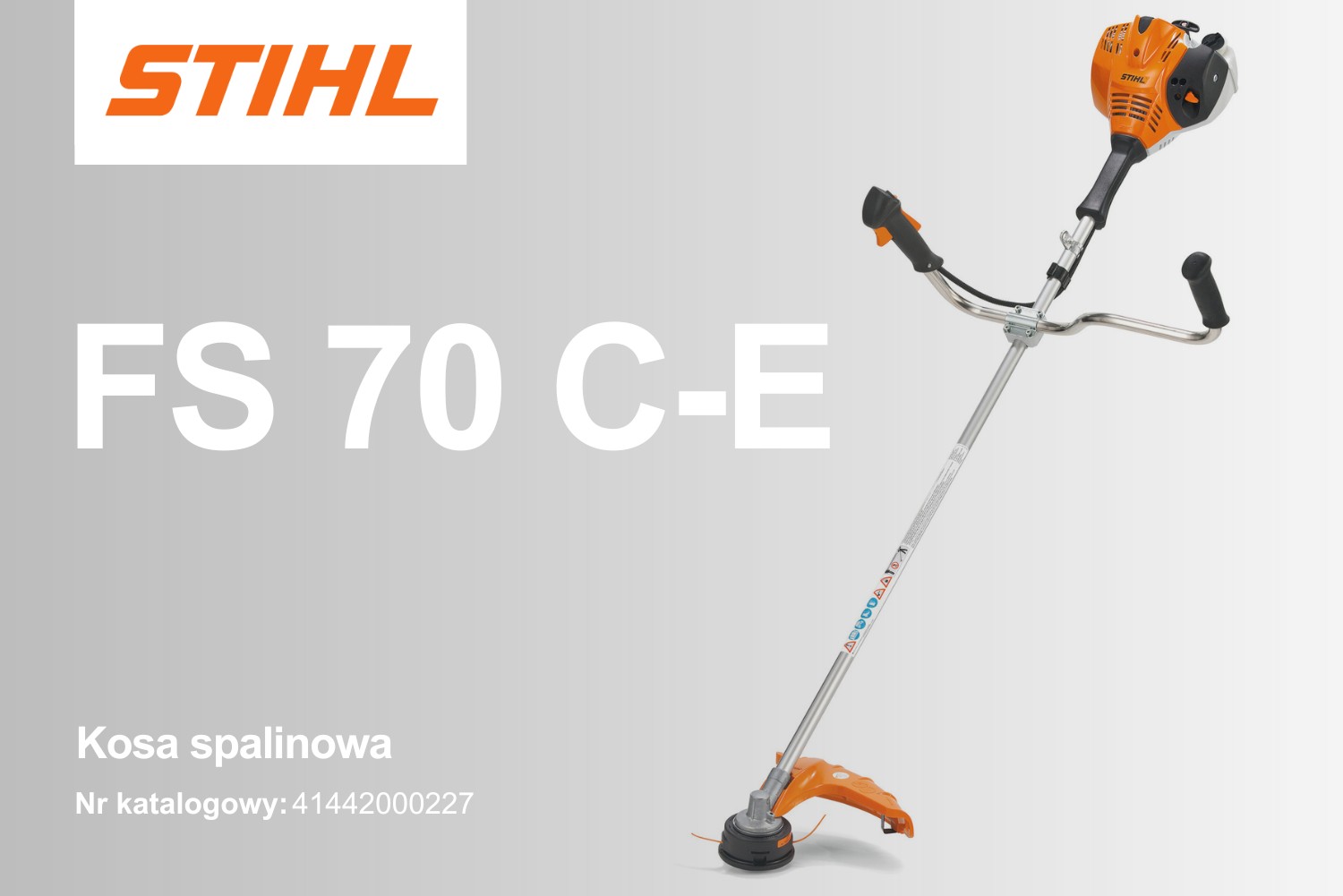 Kosa spalinowa Stihl FS 70 C-E z głowicą AutoCut C 26-2 41442000227 - 0,9 kW, 1,22 KM, 42 cm