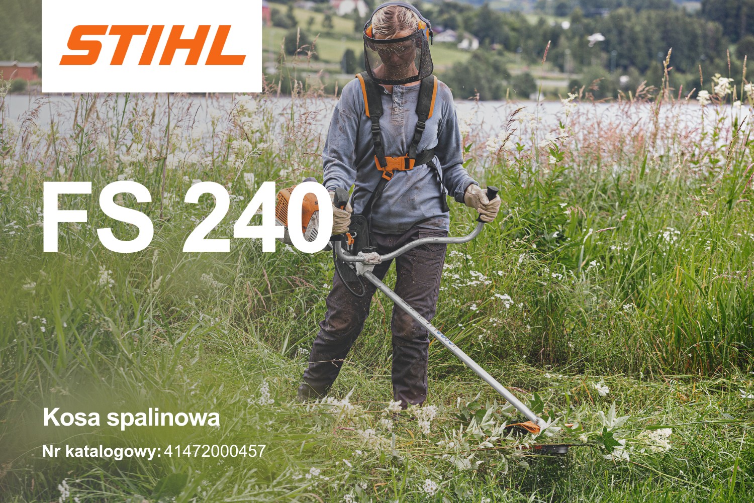 Kosa spalinowa Stihl FS 240 z głowicą AutoCut 36-2 41472000457 - 1,7 kW, 2,3 KM, 42 cm