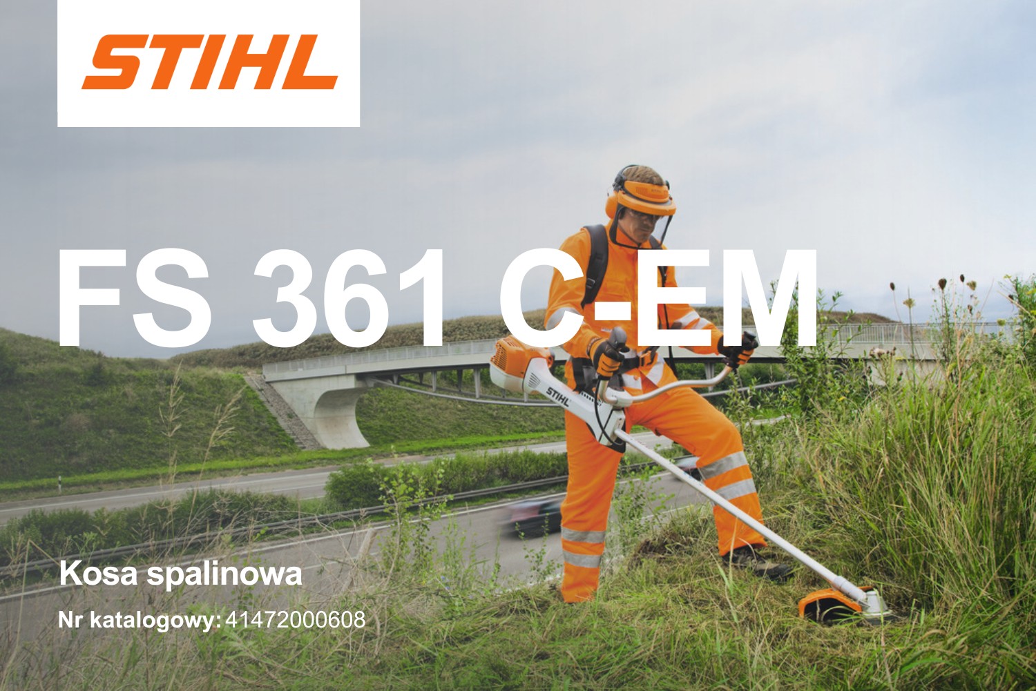 Kosa spalinowa Stihl FS 361 C-EM z głowicą AutoCut 46-2 41472000608 - 1,7 kW, 2,3 KM, 52 cm