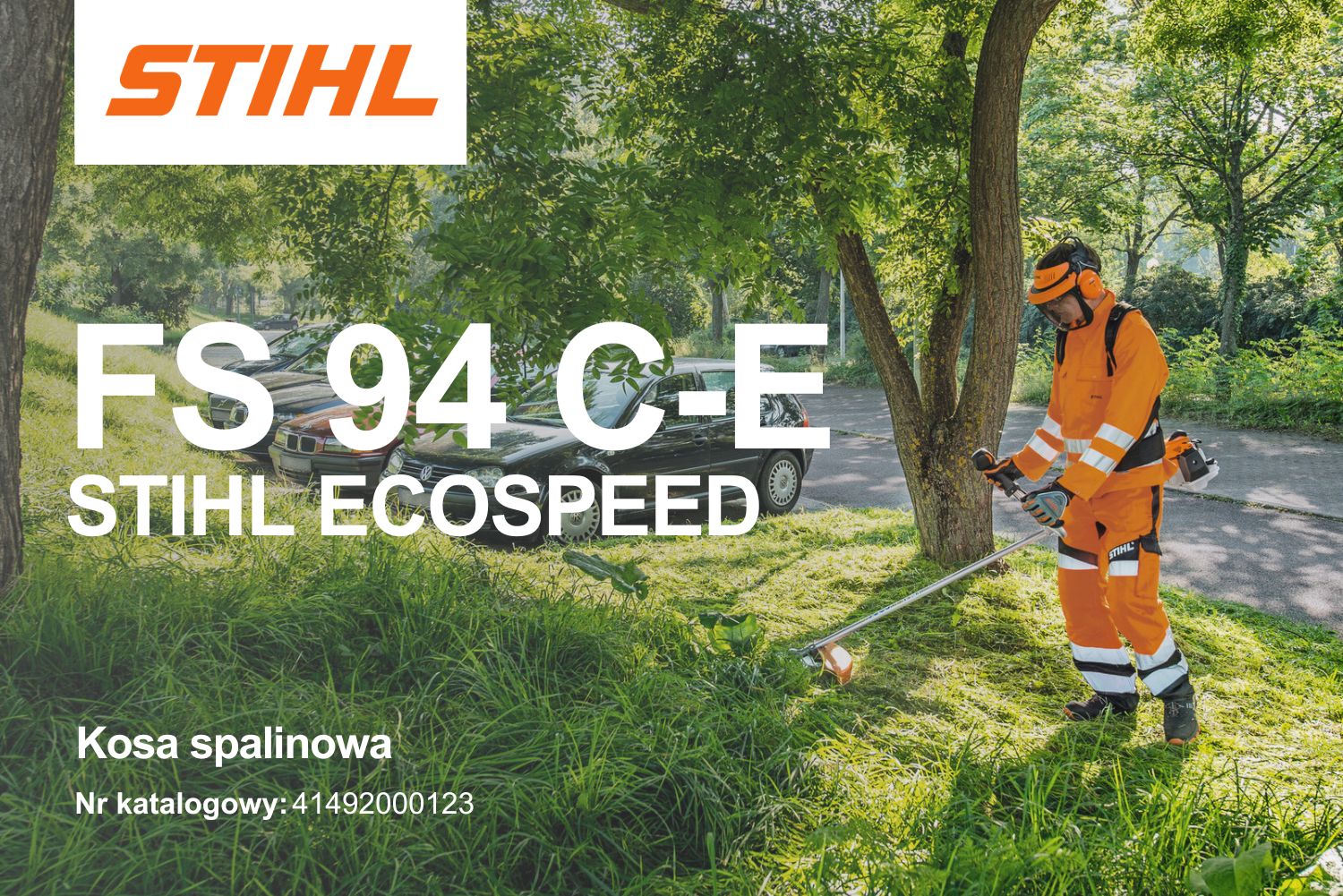 Kosa spalinowa Stihl FS 94 C-E z głowicą AutoCut C 26-2 i ecospeed 41492000123 - 0,9 kW, 1,2 KM, 42 cm