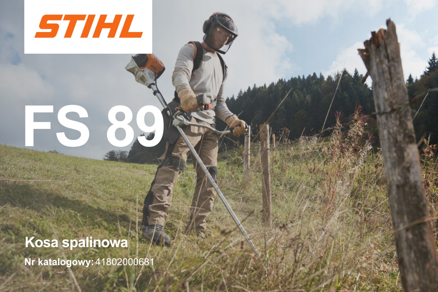 Kosa spalinowa Stihl FS 89 z głowicą AutoCut C 26-2 41802000681 - 0,95 kW, 1,3 KM, 42 cm