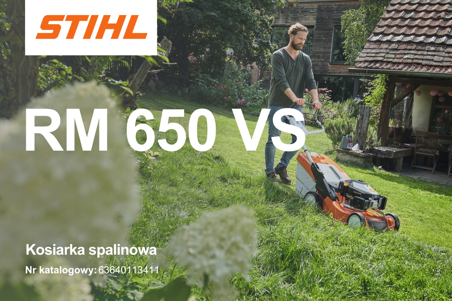 Kosiarka spalinowa Stihl RM 650 VS z napędem i sprzęgłem noża - 63640113411