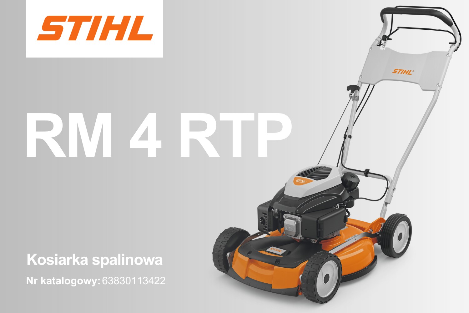 Kosiarka spalinowa Stihl RM 4 RTP z napędem do mulczowania - 63830113422