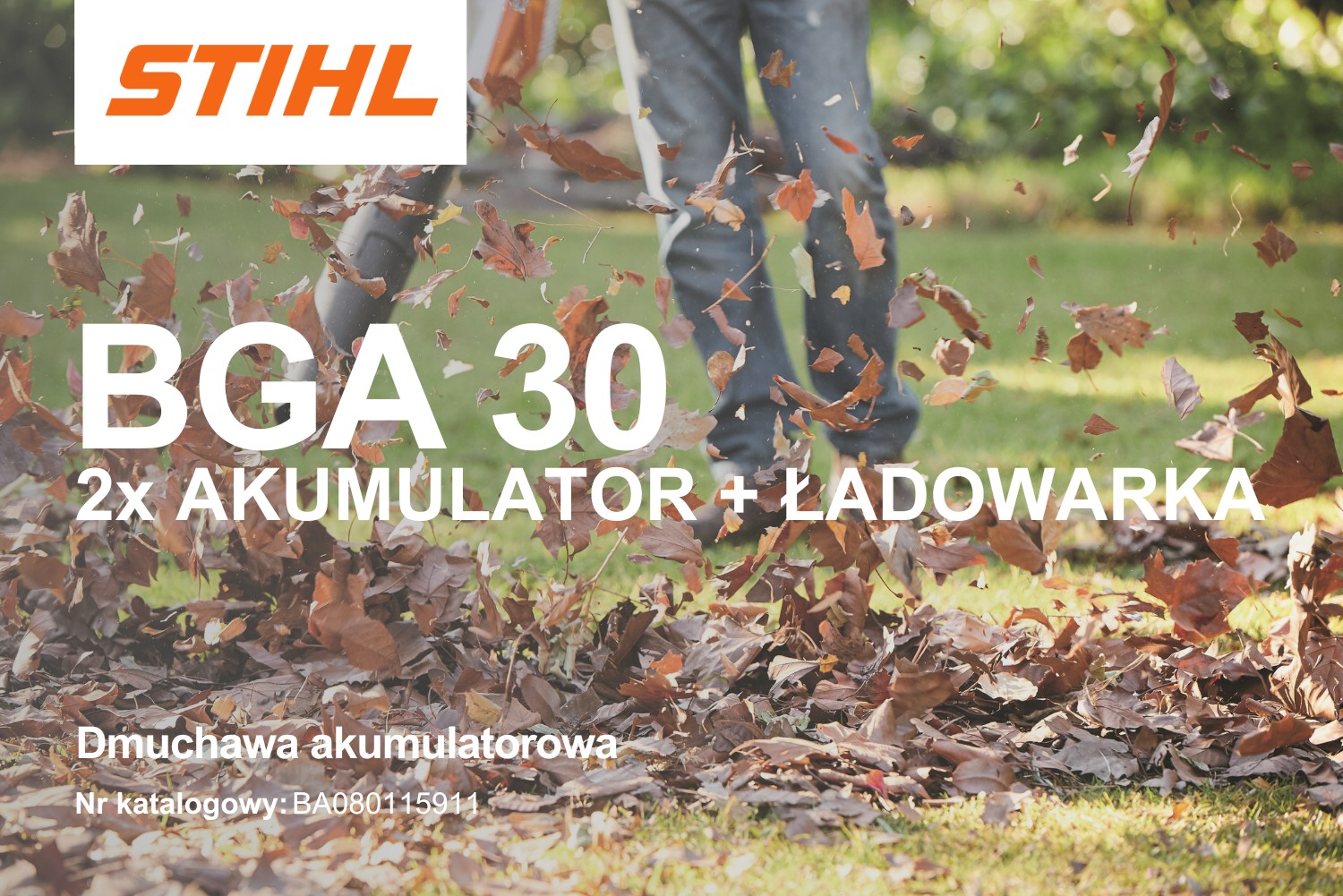 Akumulatorowa Dmuchawa do liści Stihl BGA 30 (Zestaw 2 x AS 2 + AL 1) BA080115911 - 430 m³/h, 10,8 V
