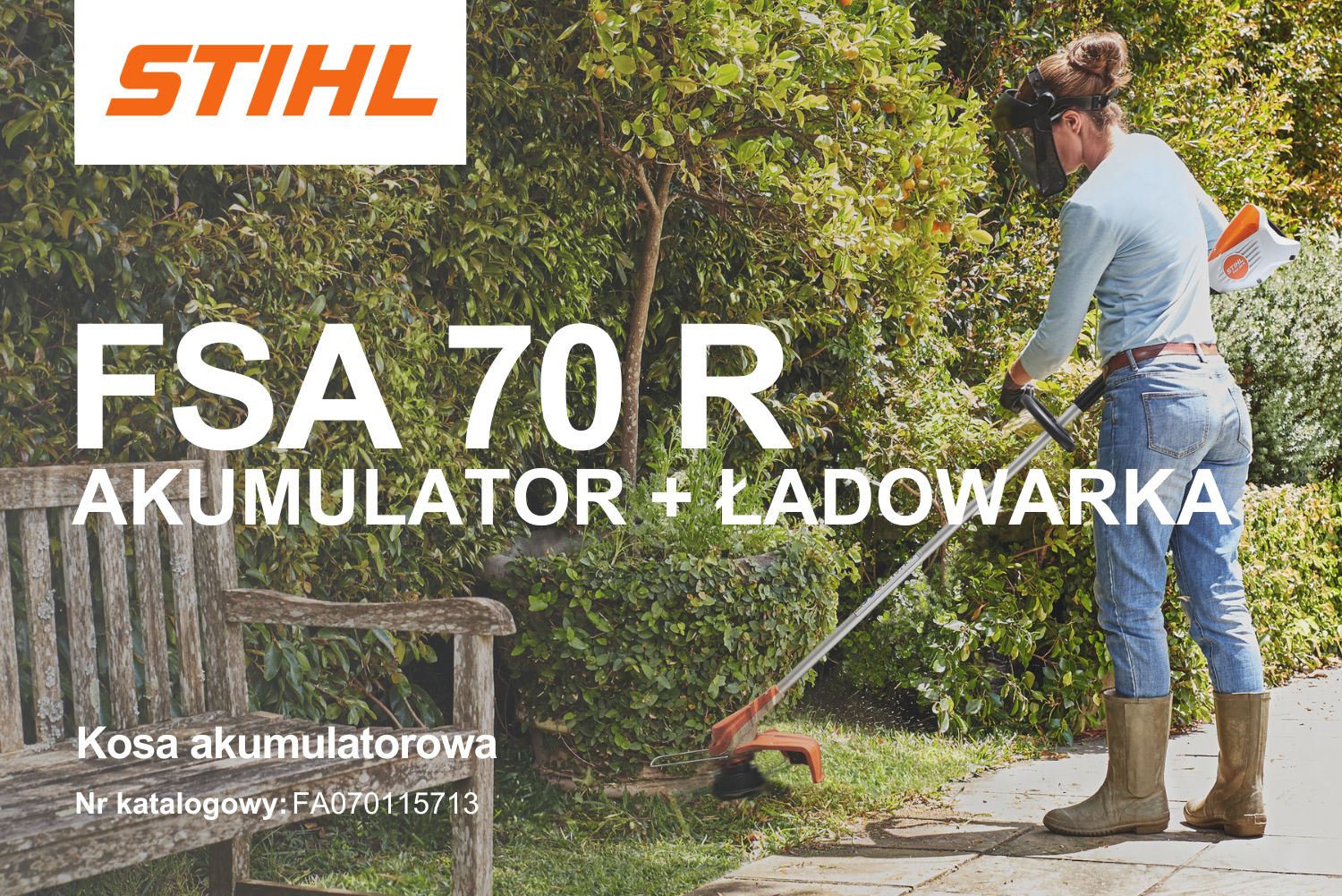 Kosa akumulatorowa STIHL FSA 60 R (zestaw akumulator + ładowarka) - 45220115734