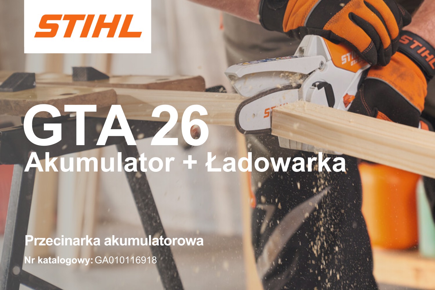 Mini pilarka akumulatorowa Stihl GTA 26 GA010116918 - 300 W, 10 cm, 1/4 P