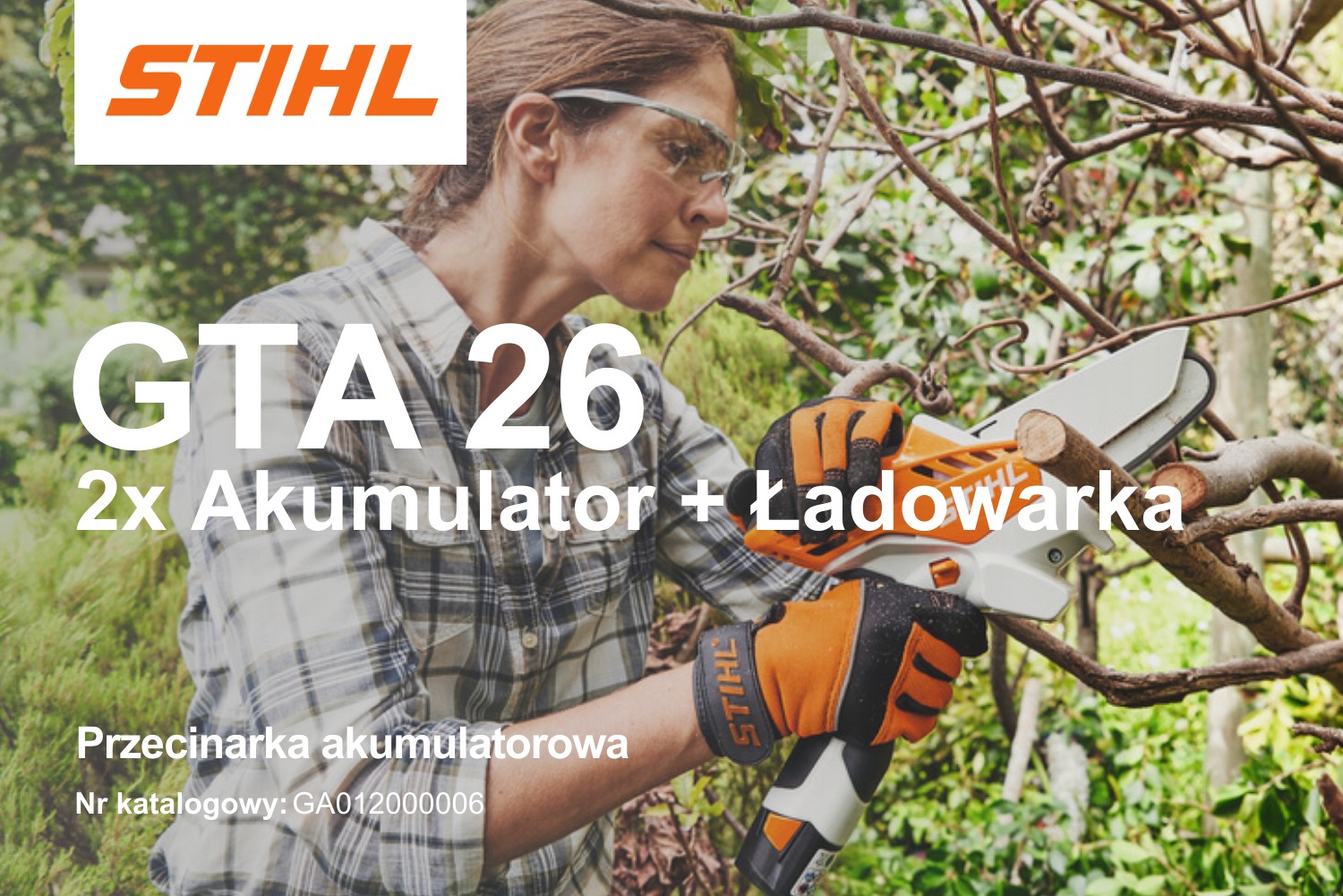 Mini pilarka akumulatorowa Stihl GTA 26 GA012000006 - 300 W, 10 cm, 1/4 P