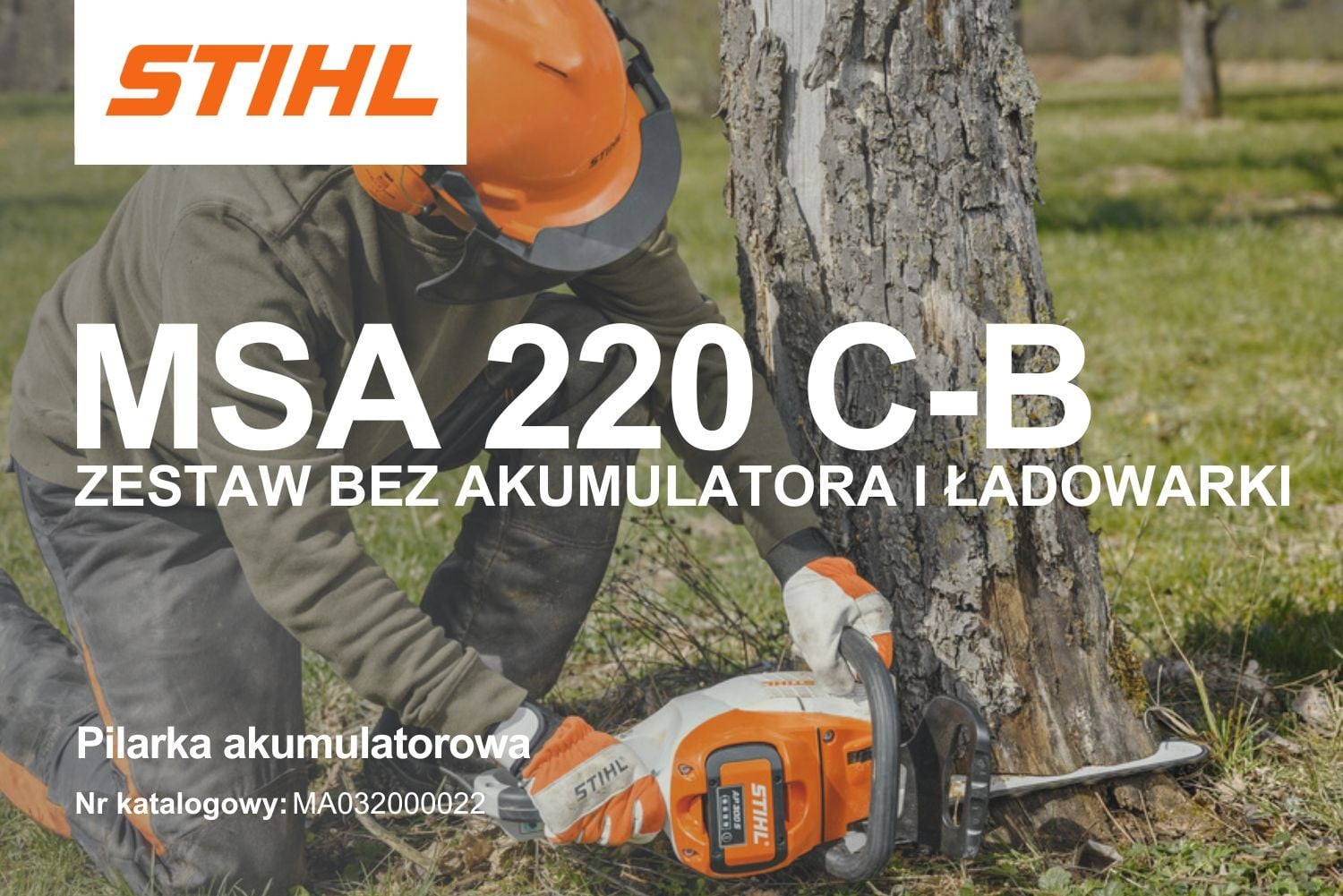 Pilarka akumulatorowa Stihl MSA 220 C-B MA032000022 - 1,7 kW, 35 cm, 3/8 P