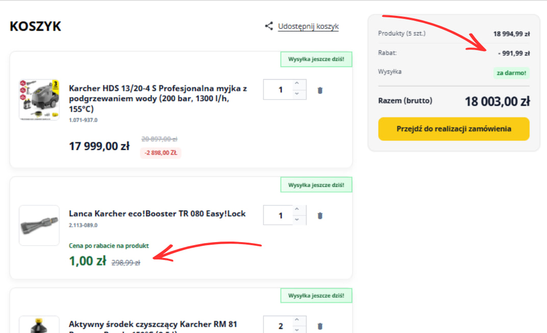 Promocja Kärcher - akcesoria za 1 zł przy zakupie wybranych profesjonalnych myjek ciśnieniowych