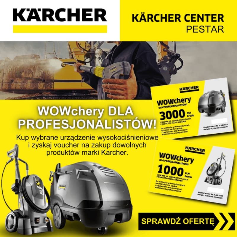 Voucher na zakup urządzeń Karcher