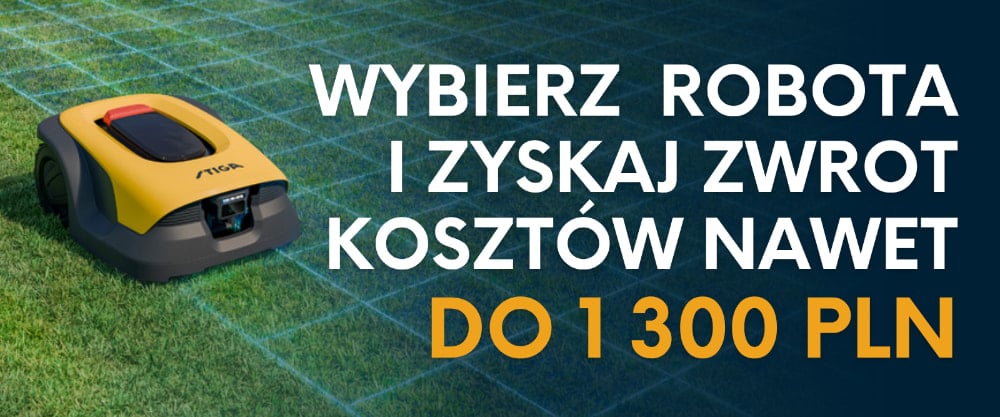 Promocja STIGA cashback za zakup robota koszącego