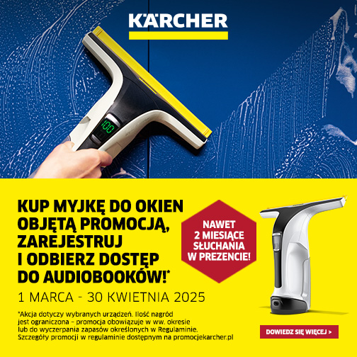 Promocja Kärcher - Kup myjkę do okien, zarejestruj i odbierz dostęp do audiobooków!