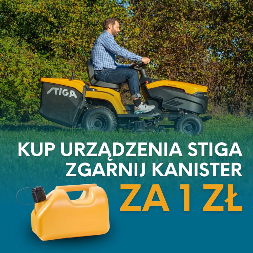 Promocja STIGA - kanister 5 litrów z nalewakiem za 1 zł przy zakupie wybranego urządzenia spalinowego