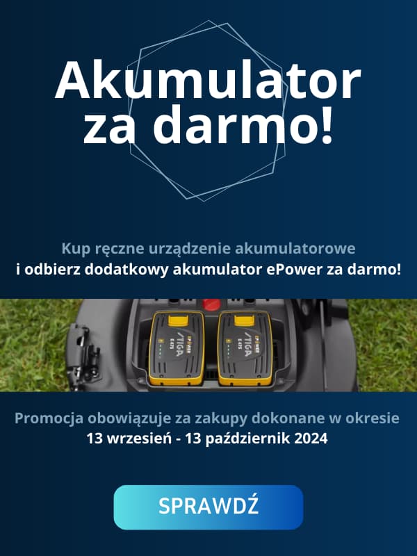 Promocja STIGA - Odbierz darmowy akumulator