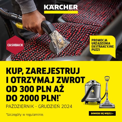 Promocja Karcher Puzzi - Kup odkurzacz piorący, zarejestruj i odbierz CASHBACK