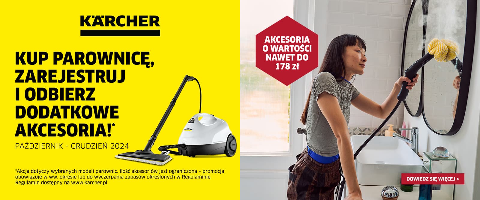 Promocja Karcher SC - Kup parownicę, zarejestruj i odbierz prezent