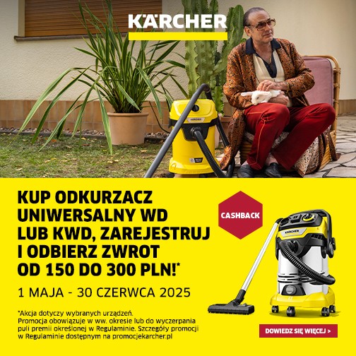 Promocja Karcher Cashback - Kup odkurzacz uniwersalny WD/KWD i odbierz zwrot na konto