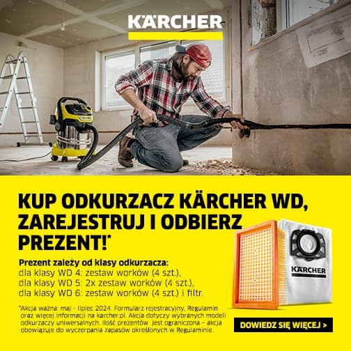 Promocja Karcher - Kup uniwersalny odkurzacz Karcher i odbierz dodatkowe akcesoria