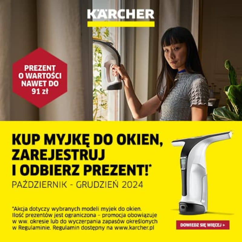 Promocja Karcher WV - Kup myjkę do okien, zarejestruj i odbierz prezent