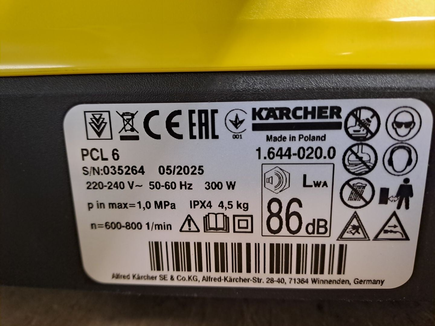 Karcher PCL 6 Urządzenie do czyszczenia tarasów - 1.644-020.0 - OUTLET